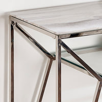 Native Home Marble Glass Console Table