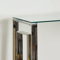 Native Home Console Table Milano Silver