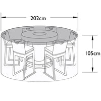 Maze Winter Cover Outdoor Cover for 6 Seat Bar Set in Black