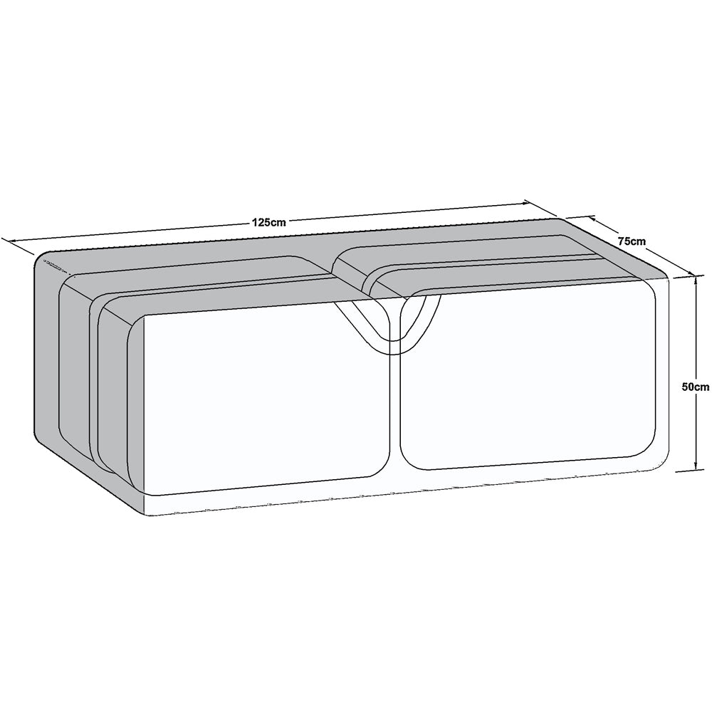 Garden Storage Box Outdoor Cover for Storage Box - Black Maze Rattan 3