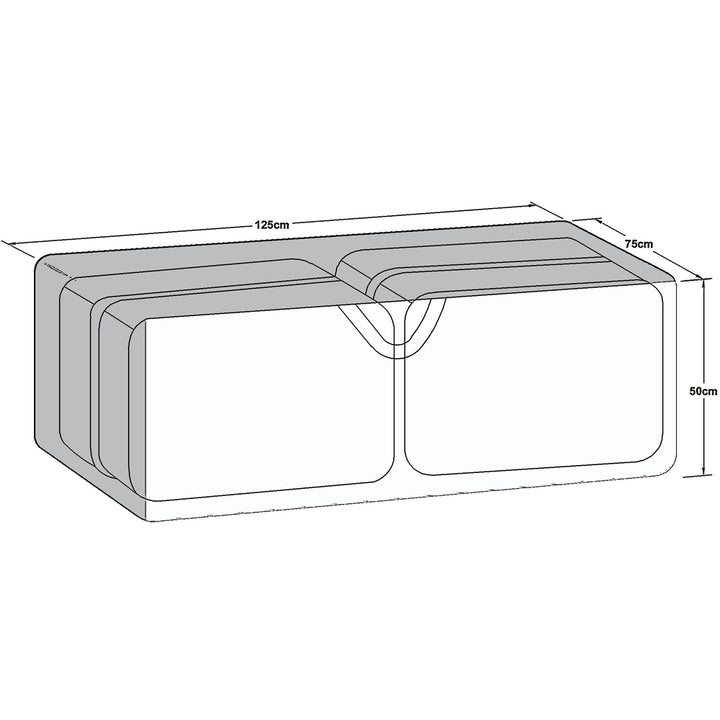 Garden Storage Box Outdoor Cover for Storage Box - Black Maze Rattan 3