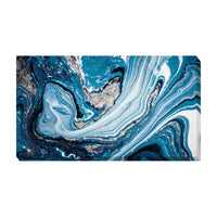 Olivia's 'Blue Marble Swirl' - Wrapped Canvas - 58x98cm