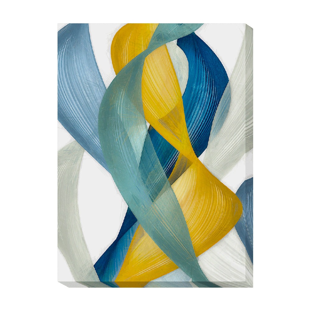 Olivia's 'Vertical Bands I' - Wrapped Canvas - 90x69cm