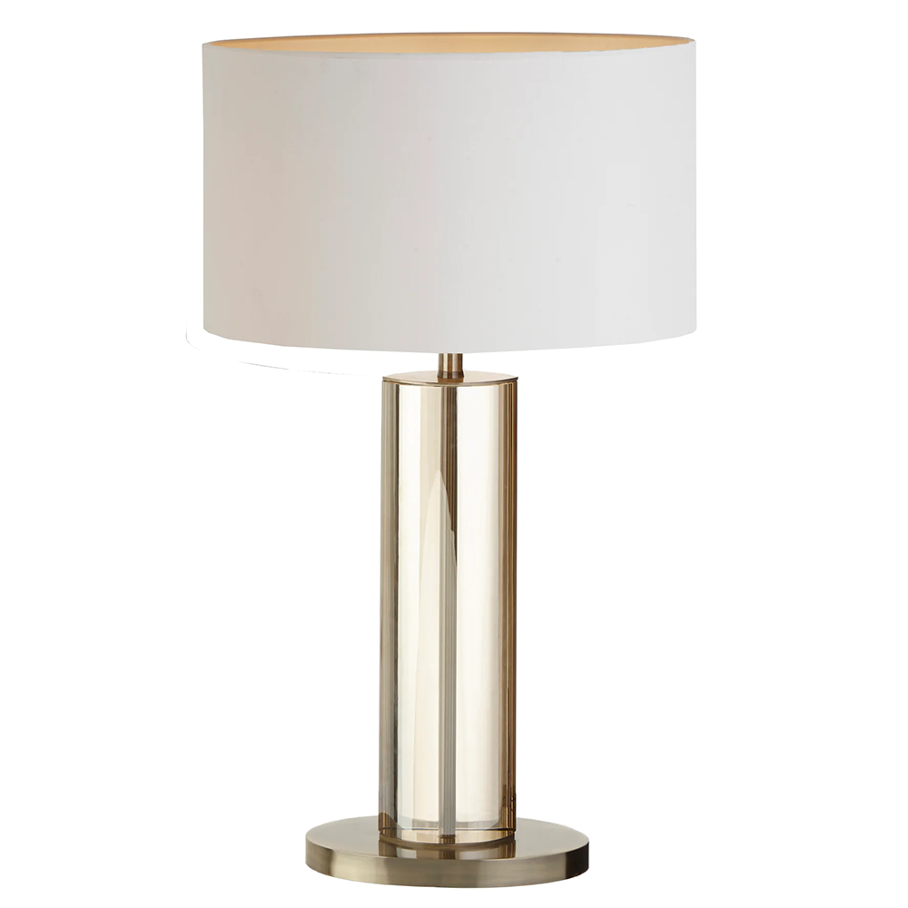 RV Astley Lisle Tall Table Lamp Cognac And Antique Brass Finish