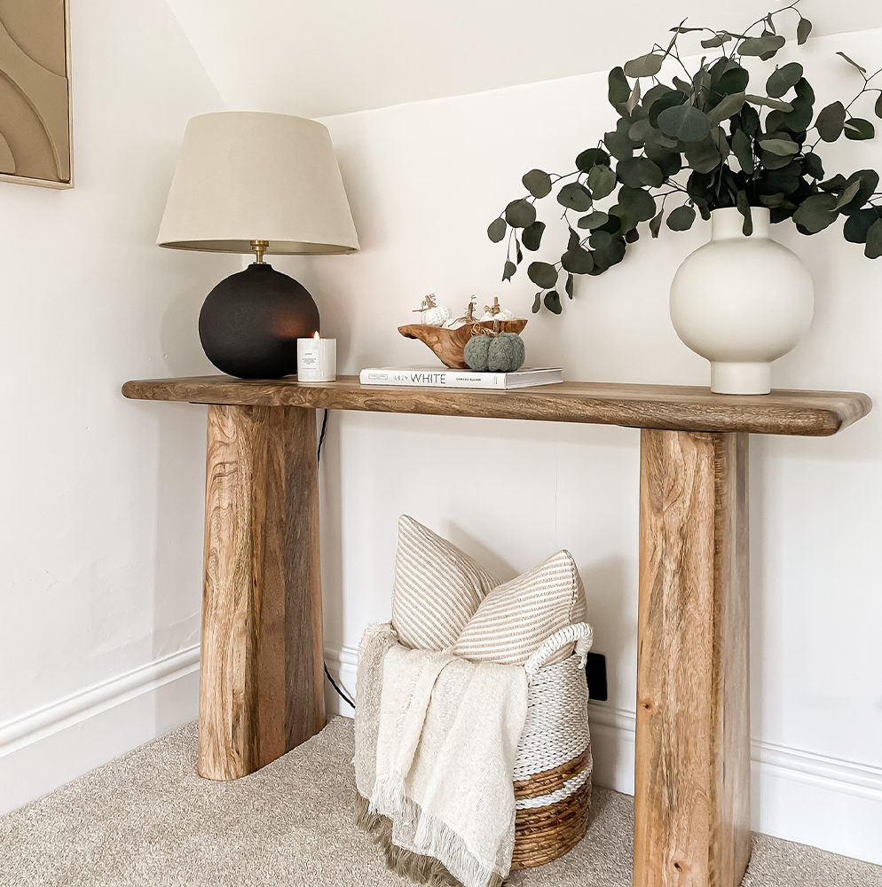 Gallery Interiors Reyna Console Table in Natural