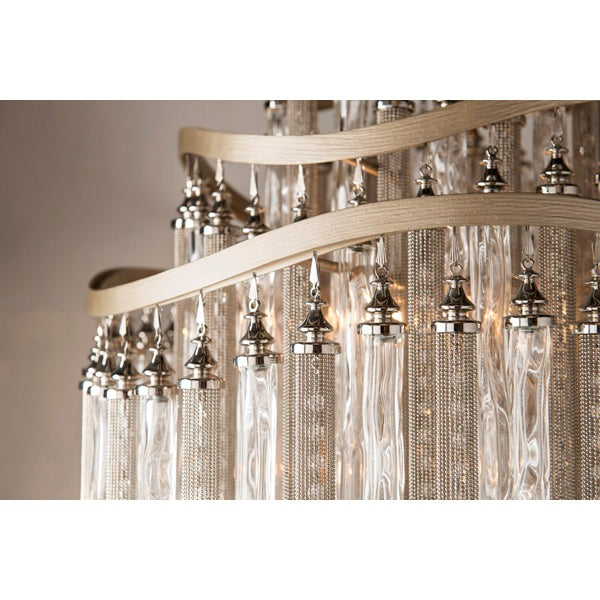 Chimera 10 Light Chandelier - Tranquility Silver Leaf Hudson Valley Lighting 2
