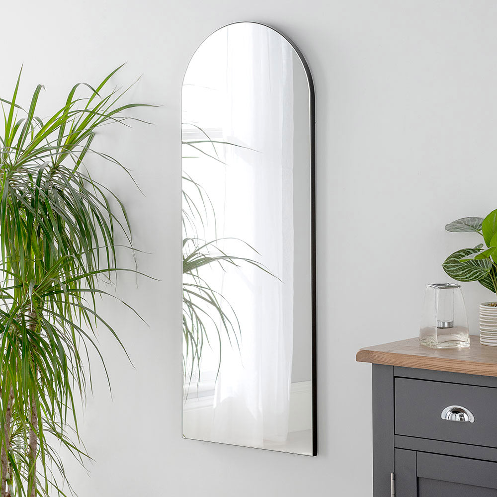 Cora Arched Mirror 120x45cm - Black Yearn Mirrors 1