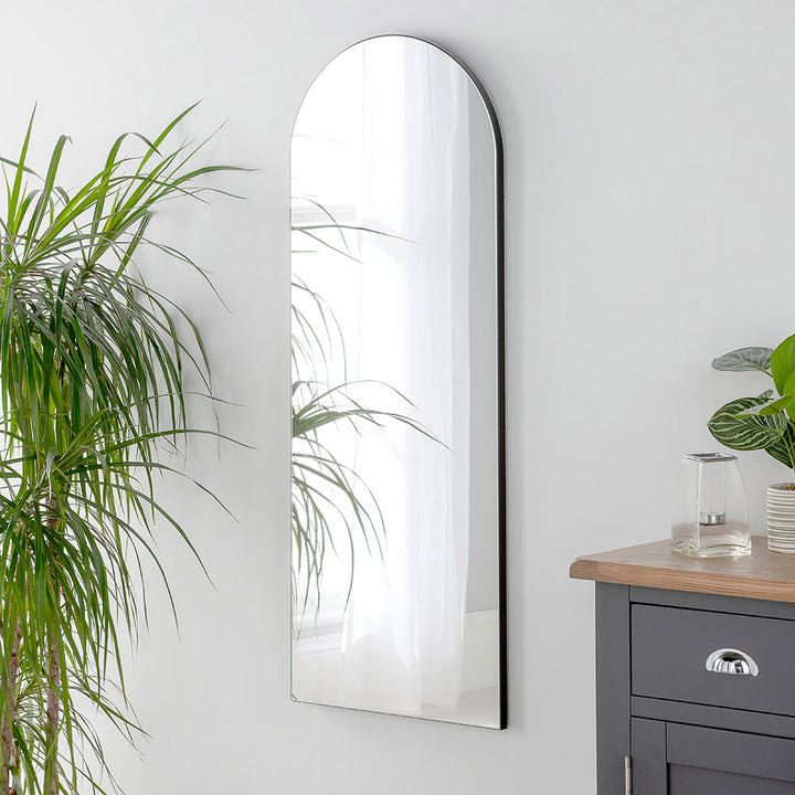 Cora Arched Mirror 120x45cm - Black Yearn Mirrors 1