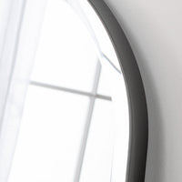 Olivia's Cora Bevelled Mantle Mirror in Black - 91x69cm