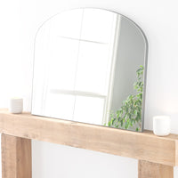 Olivia's Cora Plain Mantle Mirror in Silver - 91x69cm