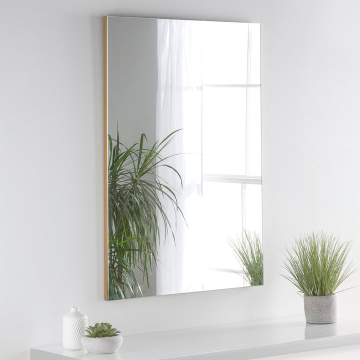 Yearn Mirrors Minimal Rectangular Mirror 100x70cm - Gold