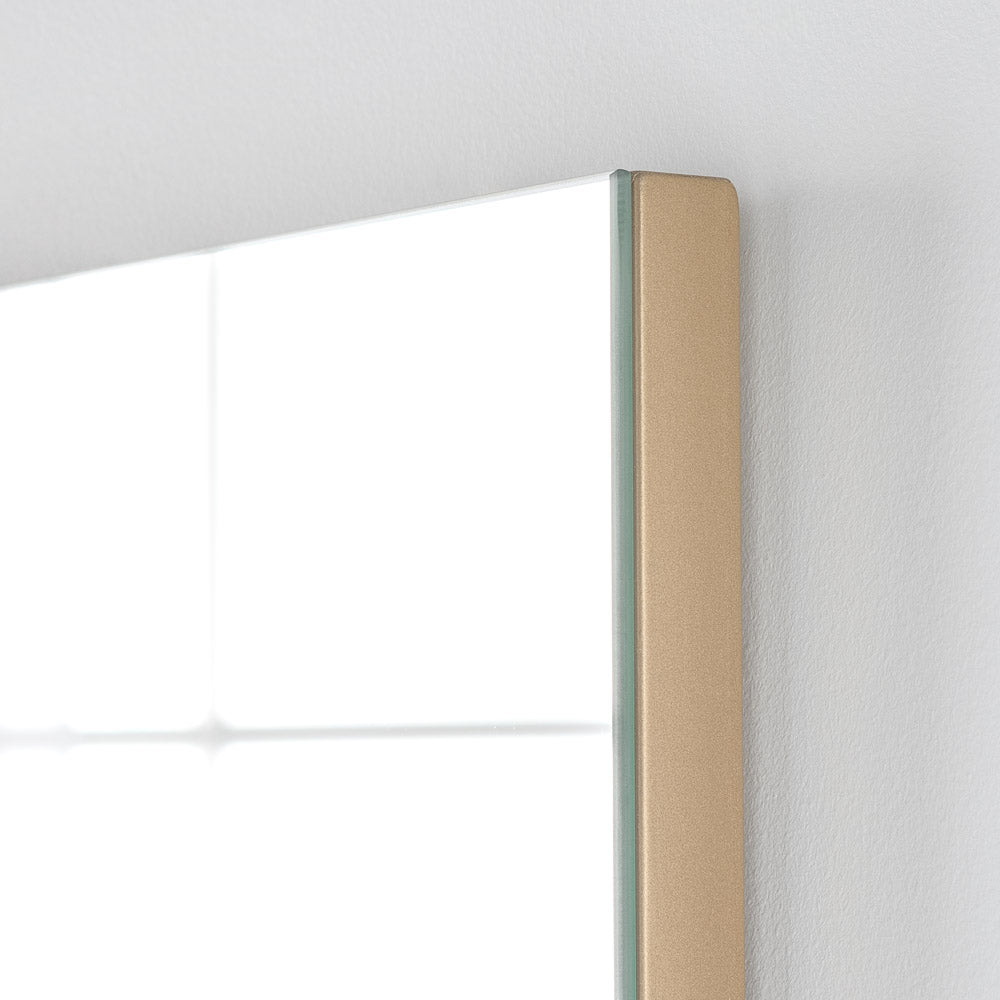 Olivia's Minimal Rectangular Mirror in Gold - 100x70cm