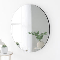 Olivia's Cora Round Wall Mirror in Black - 50cm