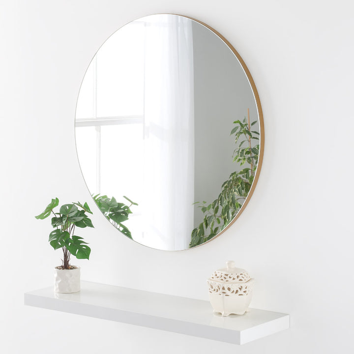 Cora Round Wall Mirror 50cm - Gold Yearn Mirrors 1