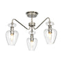 Elstead Armand 3 Ceiling Light Light Polished Nickel Plated With Clear Glass Shades