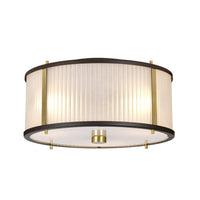 Elstead Corona 3 Light Pendant Museum Bronze Dark Brown Painted and Aged Brass