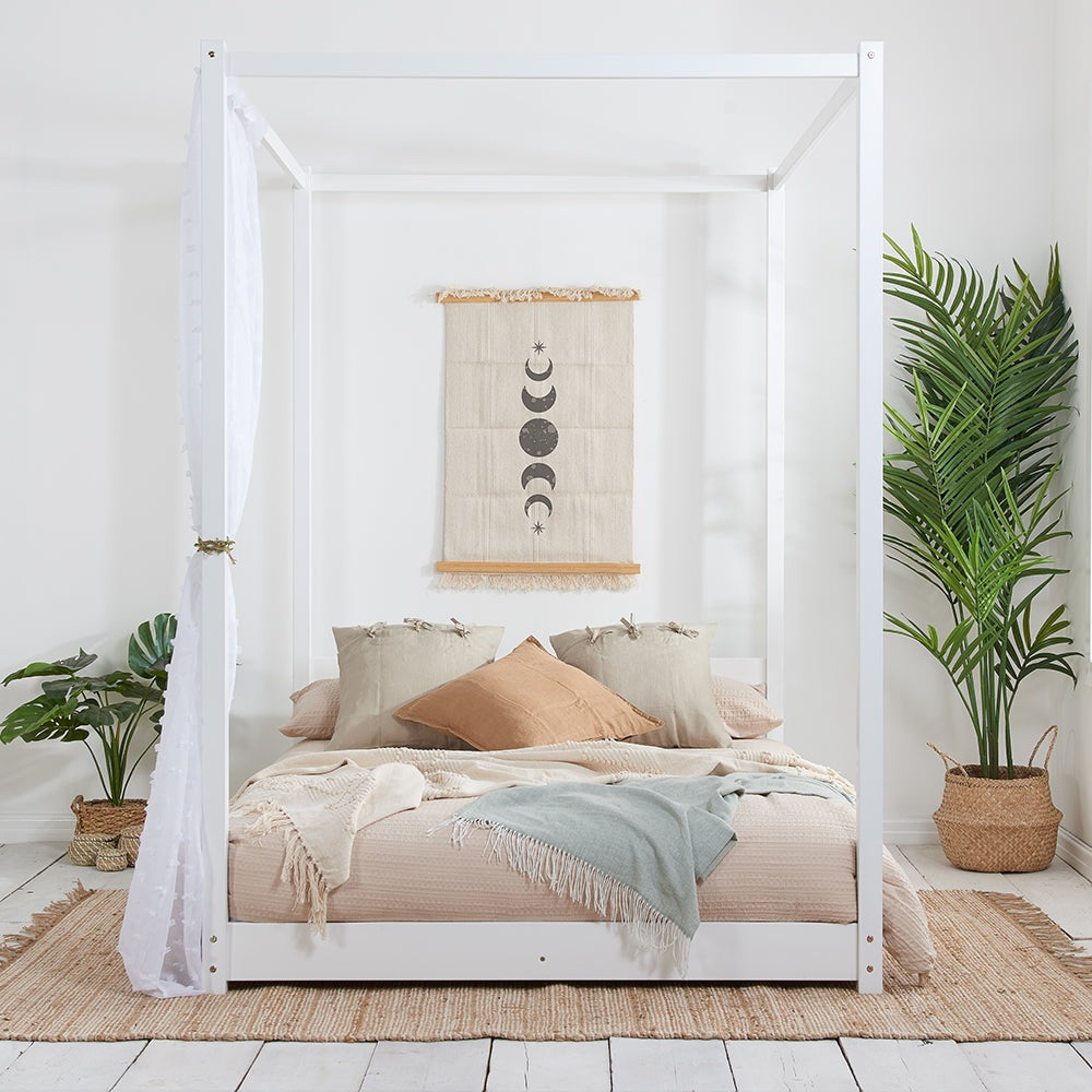 Olivia's Dante Four Poster Bed in White