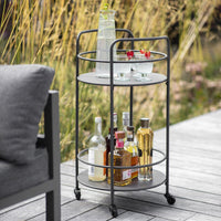 Garden Trading Round Drinks Trolley in Carbon