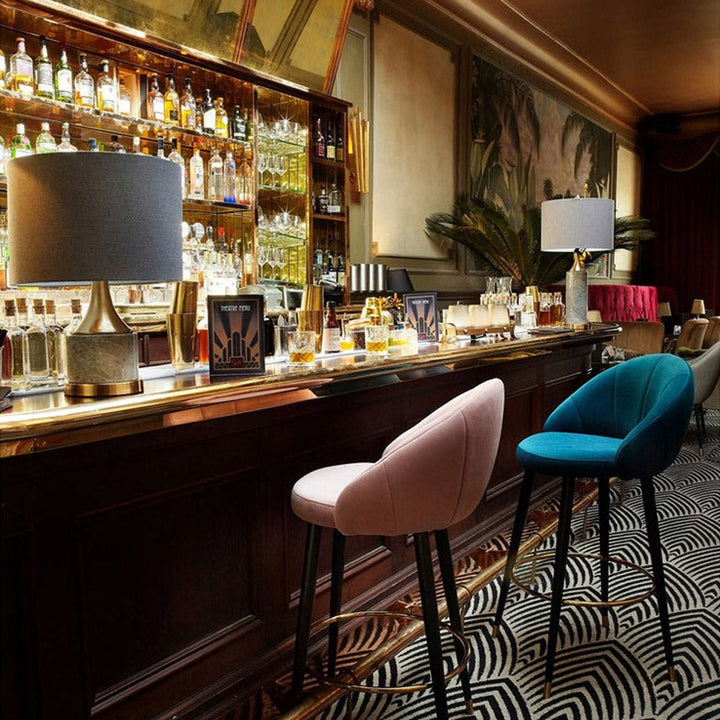 Ashley Highback Bar Stool - Teal MindyBrown 2