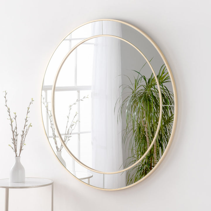 Elena Round Mirror 120x120cm - Gold Yearn Mirrors 1