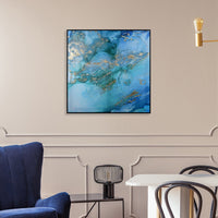 The Art Group Charlotte Vale Maldives Embellished Canvas With Gold Leaf Frame - 60x60cm