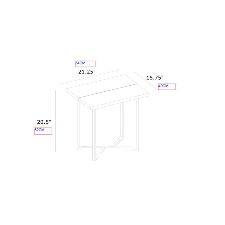 Overbury Side Table - Chocolate Brown DIDesigns 7
