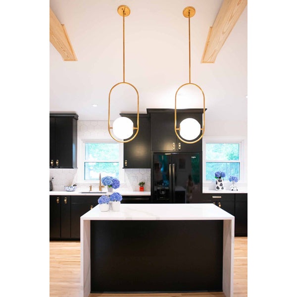 Everley 1 Light Pendant Light - Vintage Brass Hudson Valley Lighting 3