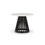 Tom Dixon Fan Table with Black Base & White Marble Top