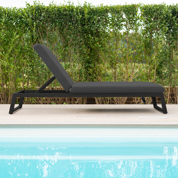 Maze Allure Charcoal Outdoor Lounger