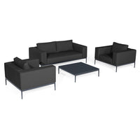 Maze Eve 2 Seat Sofa Set Charcoal