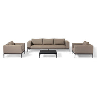 Maze Eve 3 Seat Sofa Set Taupe