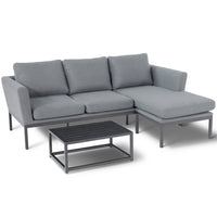 Maze Pulse Chaise Sofa Set Flanelle