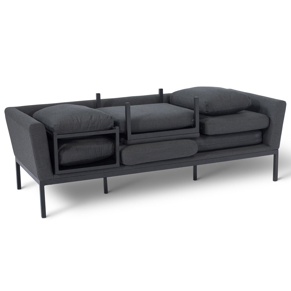 Maze Pulse Chaise Sofa Set Flanelle