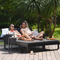 Maze Unity Sunlounger Set Charcoal