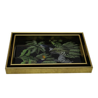 Mindy Brownes Set of 2 Serving Trays in Green & Zebra