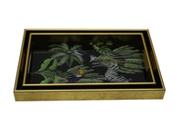 Mindy Brownes Set of 2 Serving Trays in Green & Zebra