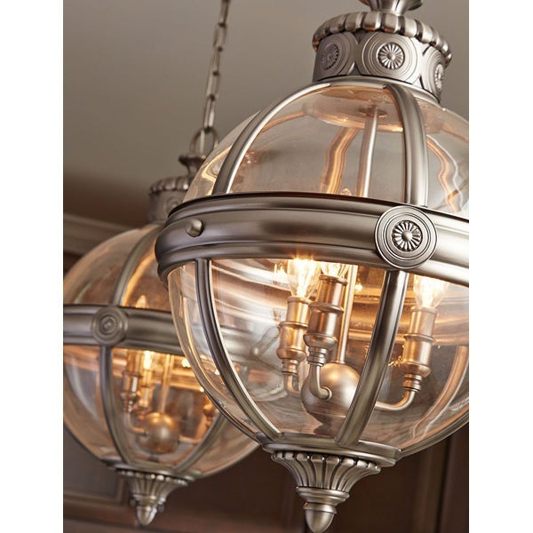 Adams 3 Light Chandelier - Antique Nickel Elstead 2