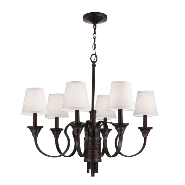 Elstead Feiss Arbor Creek 6 Light Chandelier Arbor Bronze