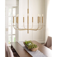 Elstead Brianna 9 Light Chandelier Burnished Brass