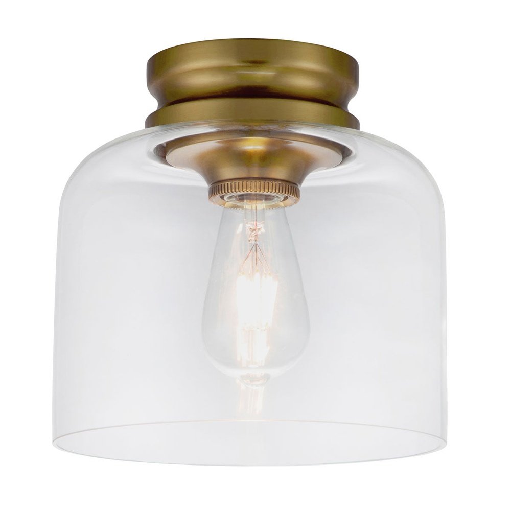 Feiss Hounslow Flush Light - Brass Elstead 1