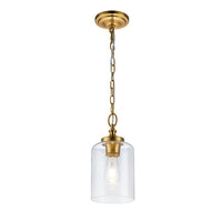 Feiss Hounslow 1 Light Mini Pendant Light in Brass