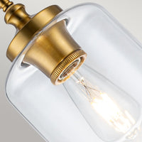 Feiss Hounslow 1 Light Mini Pendant Light in Brass