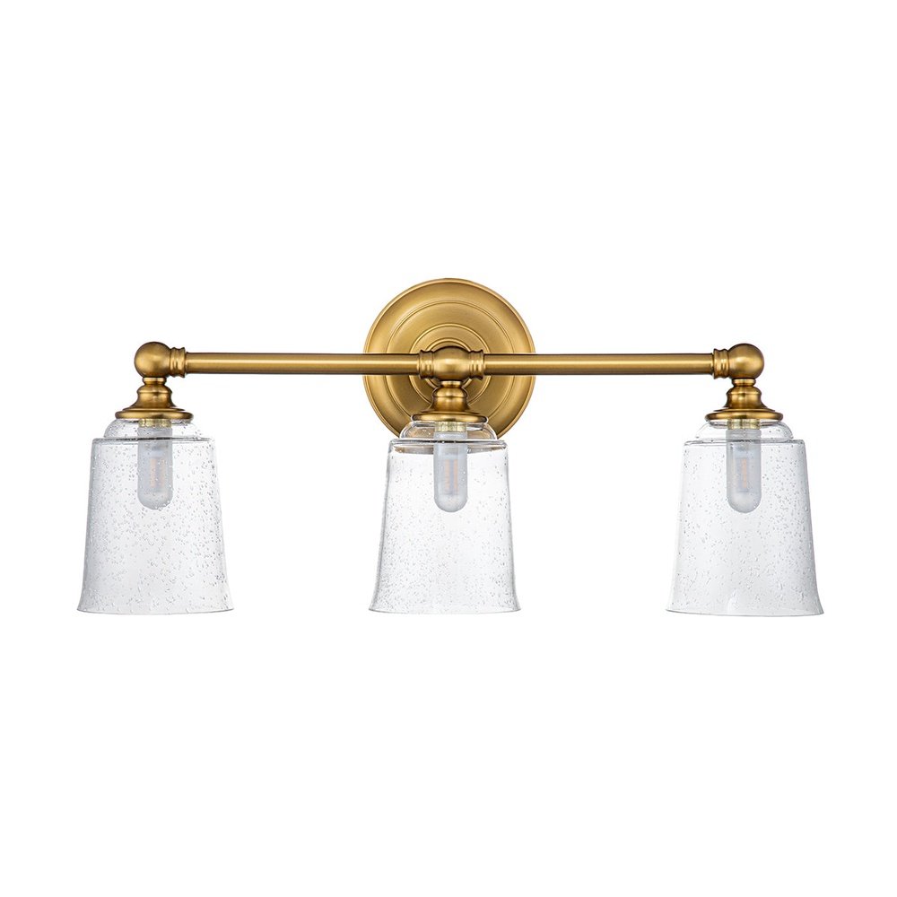 Feiss Huguenot Lake 3 Light Above Mirror Light in Brass