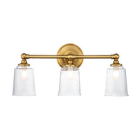 Feiss Huguenot Lake 3 Light Above Mirror Light in Brass