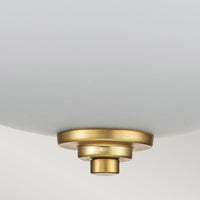 Feiss Malibu 2 Light Flush Mount in Brass