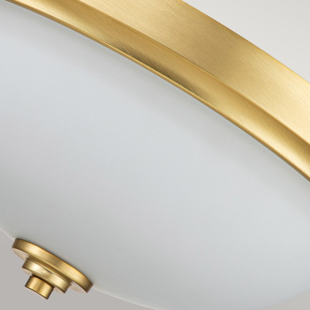 Feiss Malibu 2 Light Flush Mount in Brass