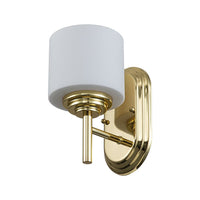 Feiss Malibu 1 Light Wall Light in Polished Brass