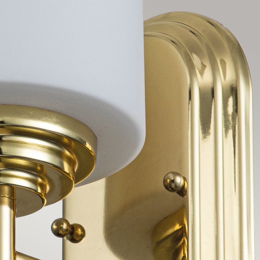 Feiss Malibu 1 Light Wall Light in Polished Brass