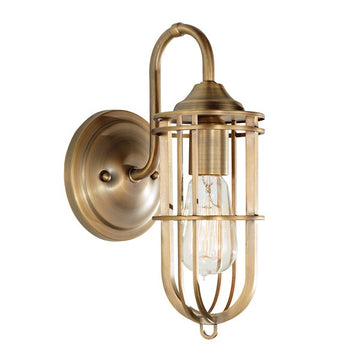 Elstead Urban Renewal 1 Wall Light Light Dark Antique Brass