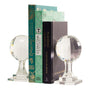 Liang & Eimil Crystal Set Of 2 Globe Bookends Clear